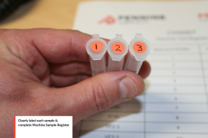Procare Self-Serv: Clearly label each sample & complete Machine Sample Register
