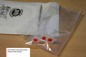 Procare Self-Serv: Seal samples in poly bag and post using pre-paid envelope