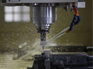 Pennine Lubricants' metalworking fluid in machine.